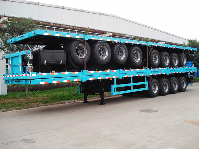 4 aksler transport 45ft container twist locks installeret semi trailer